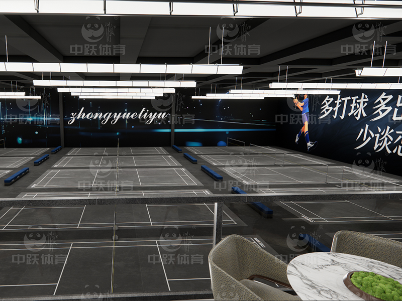 灰色主题羽毛球馆