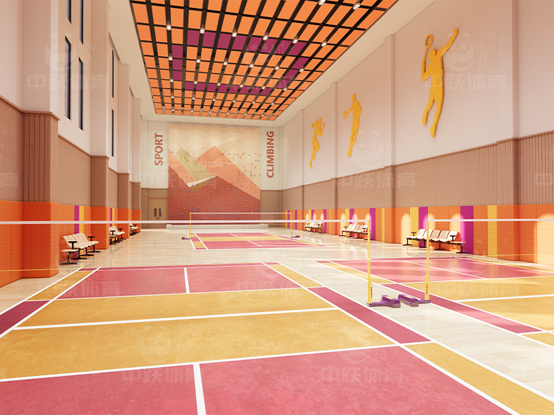 玫瑰黄主题羽毛球馆