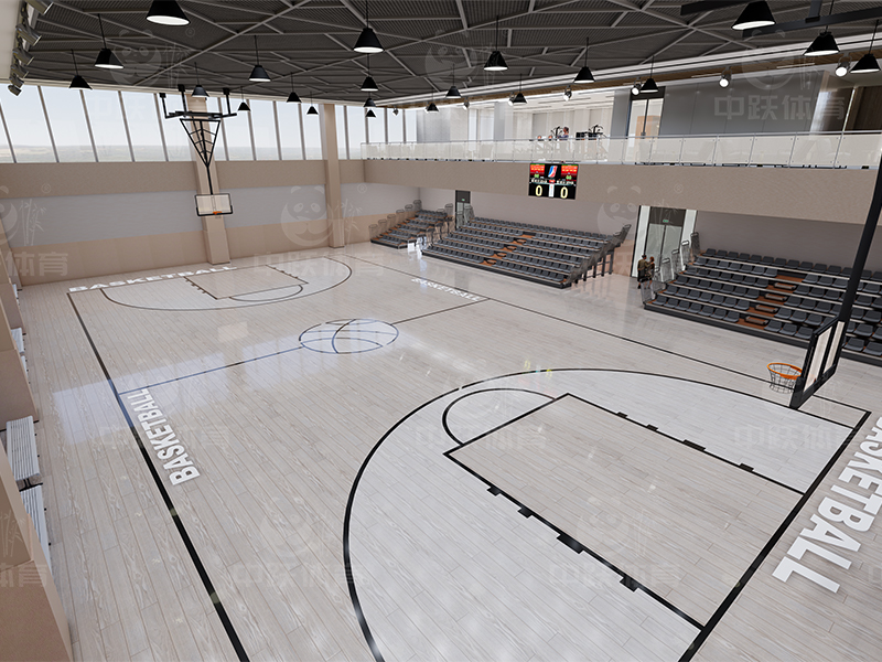 传统简单浅色主题篮球馆