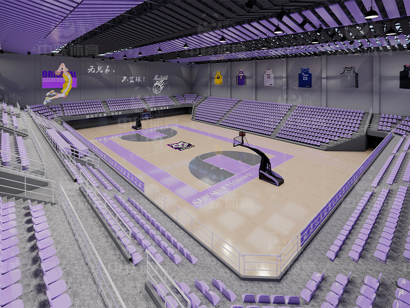 灰紫主题篮球馆