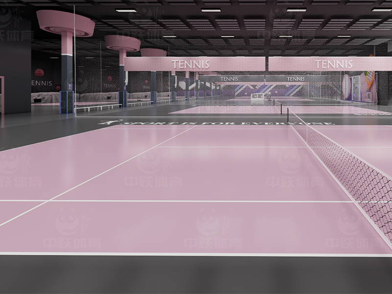 粉色主题网球场